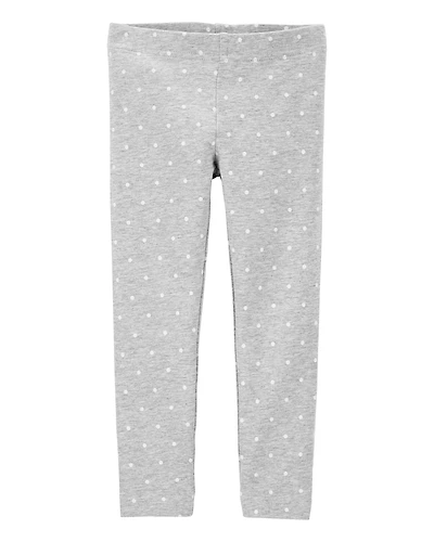 Toddler Girl Cotton Polka Dot Stretch Leggings