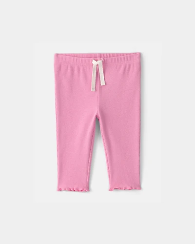 Baby Girl Rib Pants - Pink