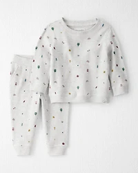 Baby 2-Piece Organic Cotton Waffle Knit Set Icon Print