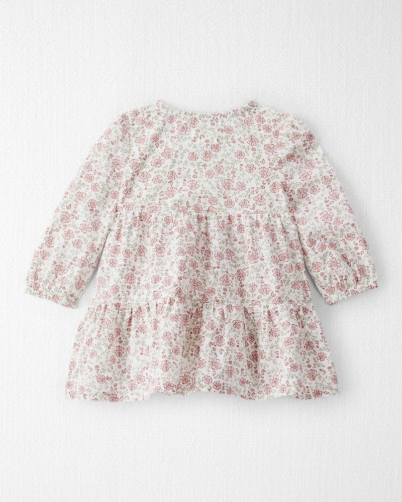 Baby Girl Organic Cotton Dress Prairie Blossom Print