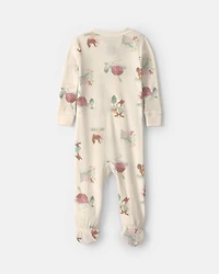 Toddler Girl 1-Piece Country Farm 100% Cotton Snug Fit Pyjama - Cream