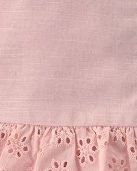 Baby Girl 2-Piece Eyelet Top & Skort Set - Pink