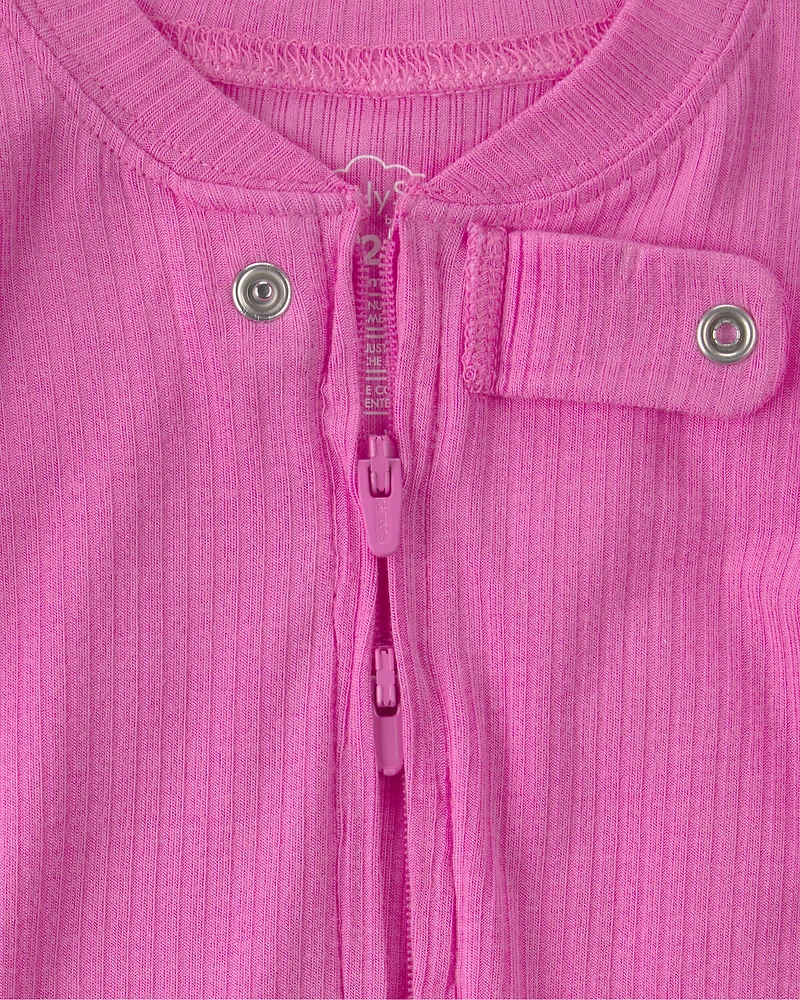 Baby Girl PurelySoft Snug Fit 1-Piece Pyjama - Pink