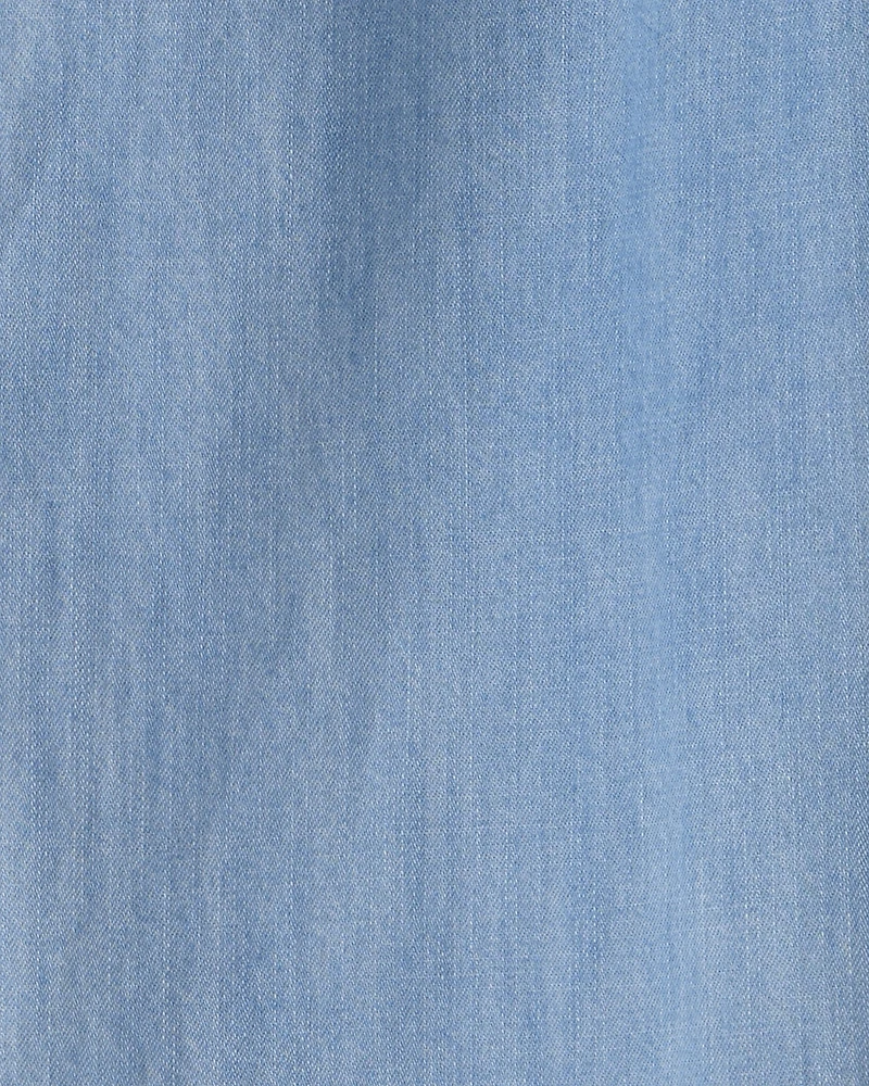 Girls Organic Cotton Chambray Pants