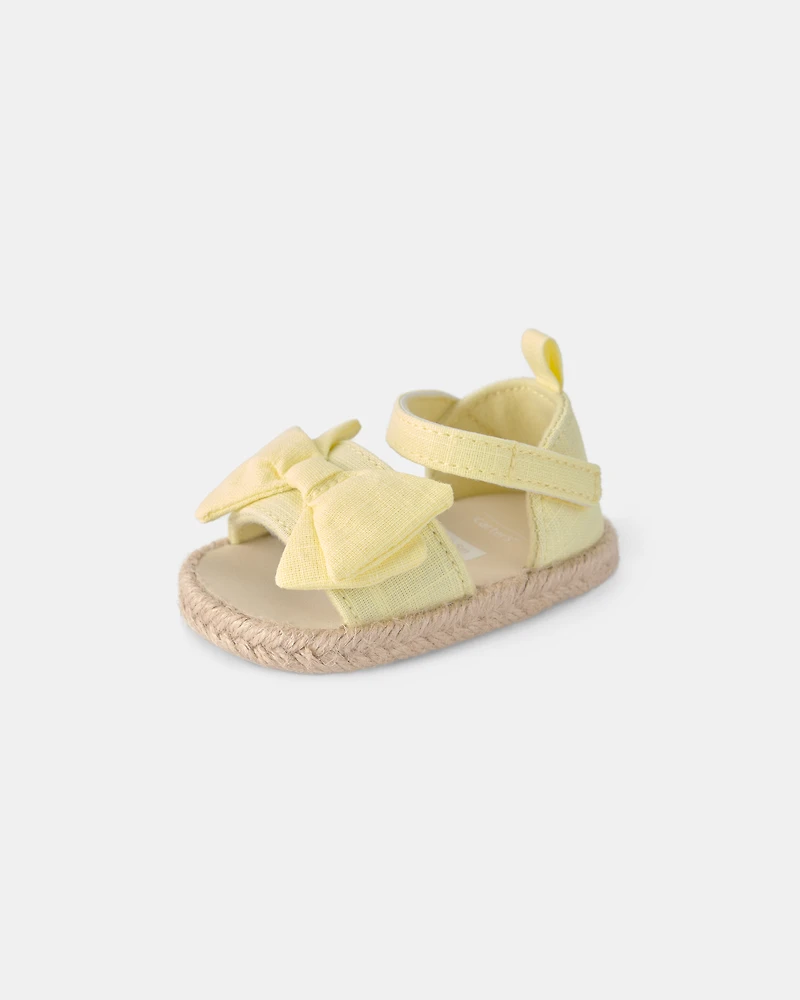 Baby Girl Bow Sandals - Yellow