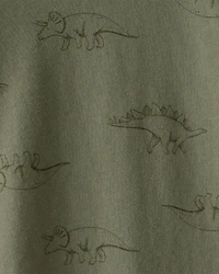 Baby Boy Dinosaur Print Long-Sleeve Tee - Green
