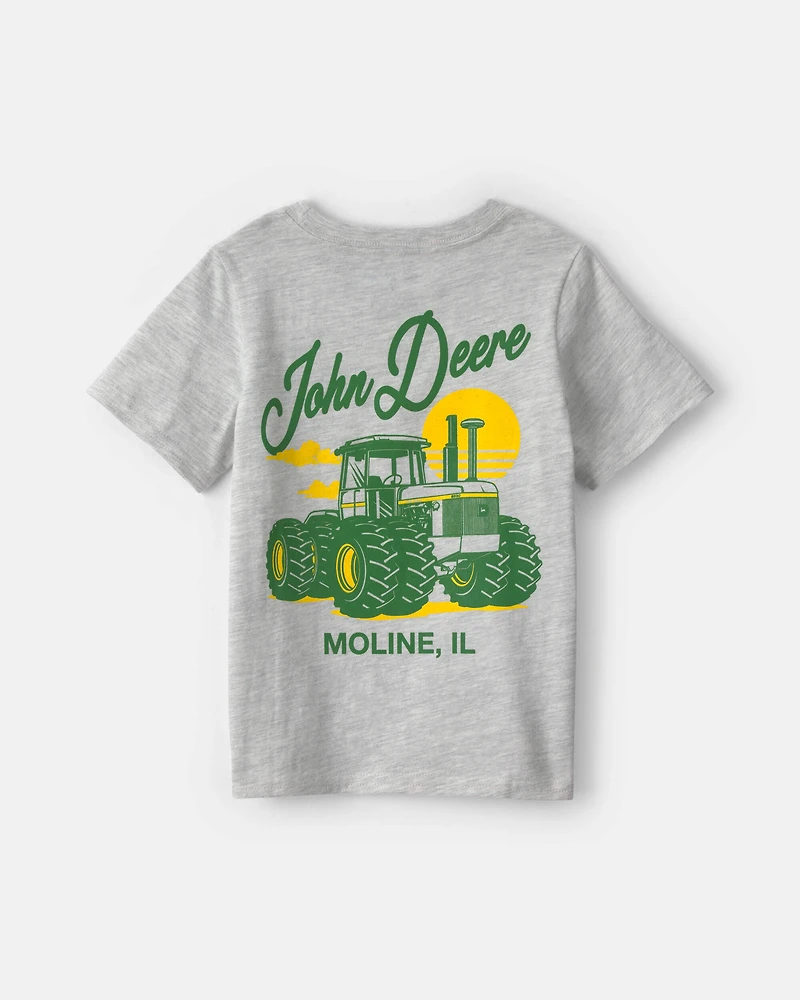 Boys Toddler Boy John Deere Tractor Graphic Tee - Grey