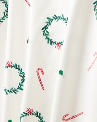 Toddler Christmas Wreath Print PurelySoft Snug Fit 2-Piece pyjamas - White