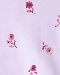 Baby Girl Floral Long-Sleeve Top - Purple