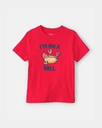 Toddler 'I'm on a Roll' Lobster Graphic Tee - Red