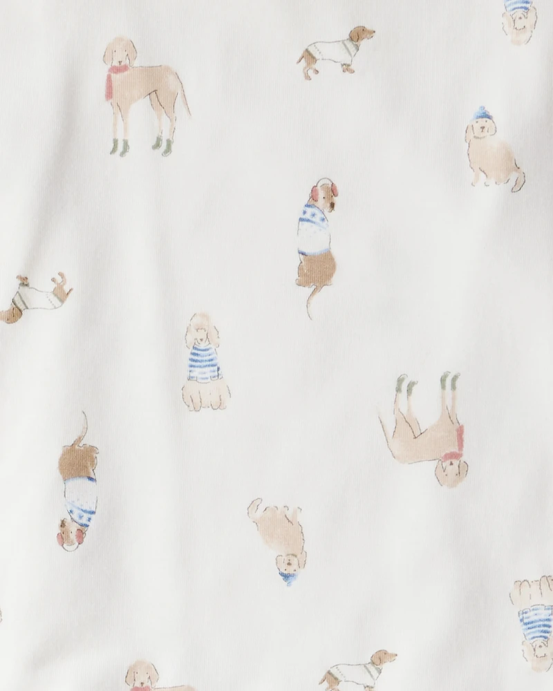 Kid Dog Long-Sleeve Loose Fit 2-Piece Pyjamas - White