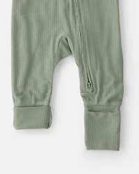 Baby 2-Way Zip PurelySoft Sleeper - Green