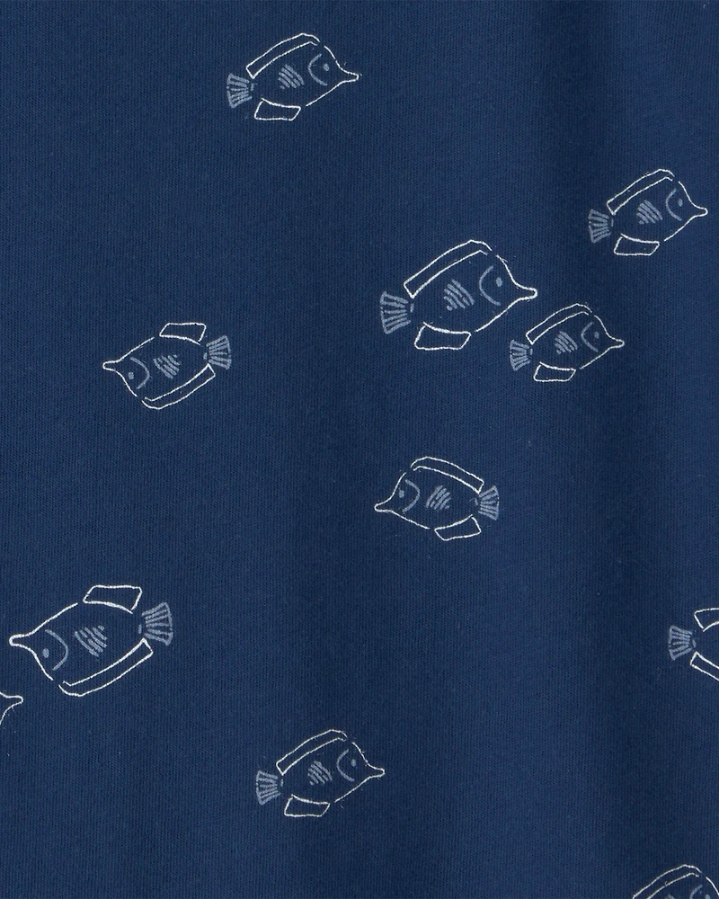 Toddler Boy Fish T-Shirt - Blue