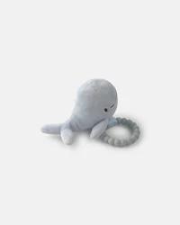 Whale Plush Teether - Blue