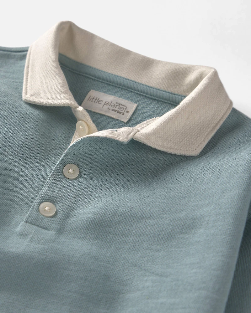Toddler Boy Organic Cotton French Terry Polo
