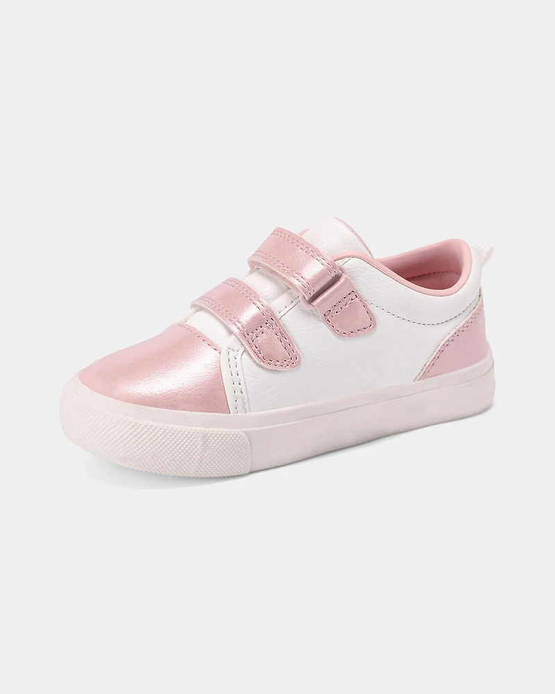 Toddler Girl Love Casual Sneakers - White/Pink