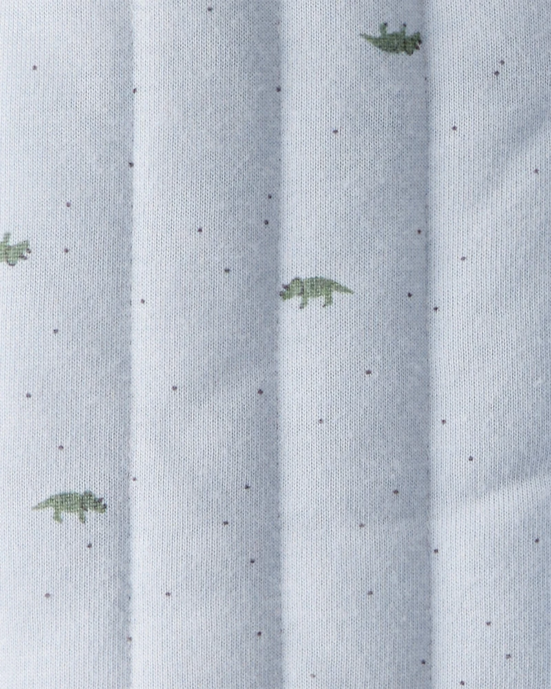 Baby Boy Dinosaur Quilted Cardigan - Blue