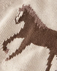 Baby Organic Cotton Horse Sweater Knit Pullover
