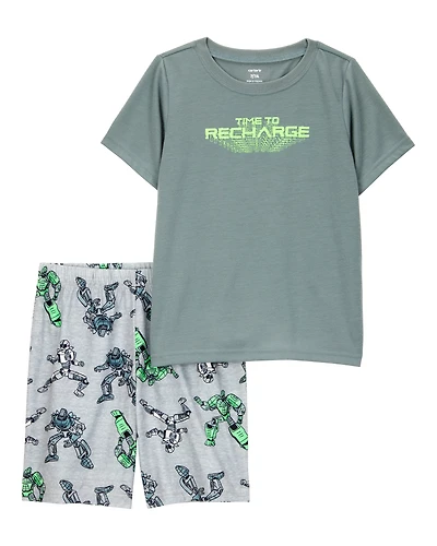 Boys Gaming Print Loose Fit 2-Piece Pyjamas