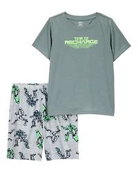 Boys Gaming Print Loose Fit 2-Piece Pyjamas