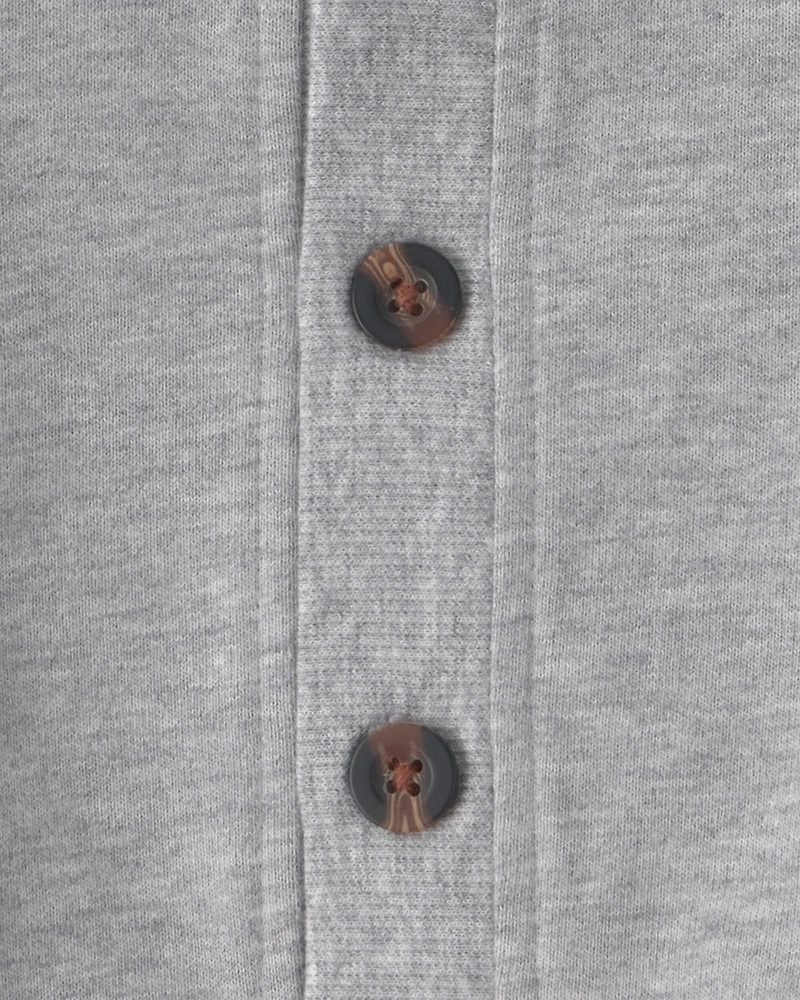 Baby Boy 3-Piece Varsity Cardigan, Bodysuit & Short Set - Green/Grey