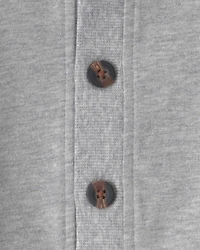 Baby Boy 3-Piece Varsity Cardigan, Bodysuit & Short Set - Green/Grey