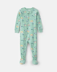 Baby Peanuts Snoopy 100% Cotton Snug Fit 1-Piece Pyjama - Green