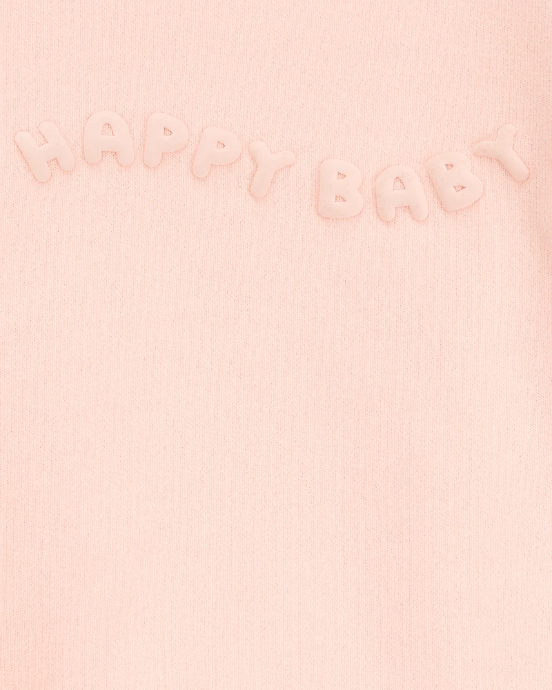 Baby Happy French Terry Pullover - Pink