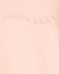 Baby Happy French Terry Pullover - Pink