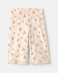 Baby Girl 2-Piece Short-Sleeve Top & Pant Set – Cream