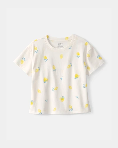 Toddler Girl Lemon Top - Cream