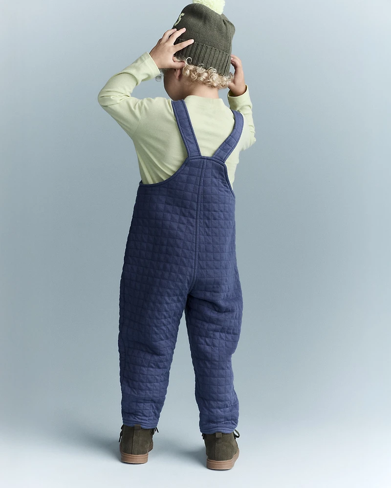 Toddler Wide-Leg Overalls - Dark Blue