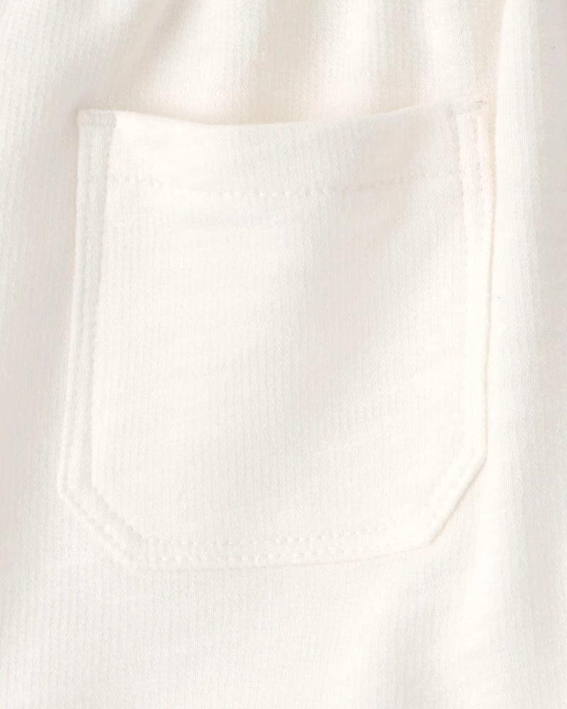 Toddler Girl 2-Piece Shell Top & Short Set - Yellow/White