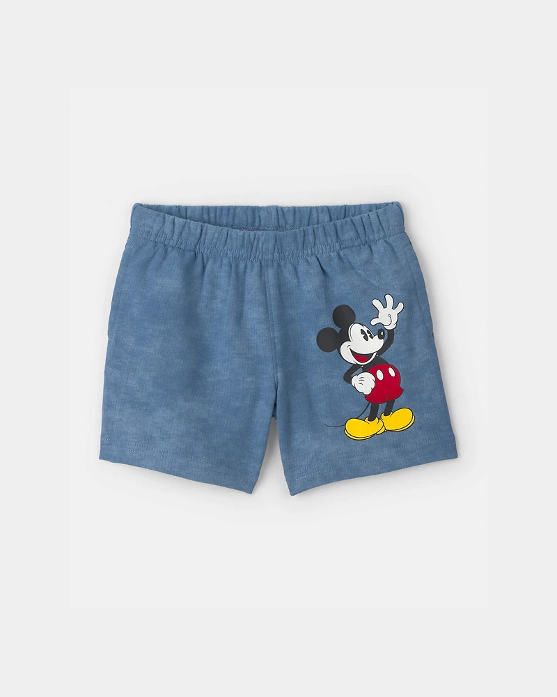 Baby 2-Piece Disney© Mickey Mouse French Terry Top & Short Set - Blue