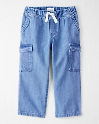 Toddler Organic Cotton Chambray Cargo Pants