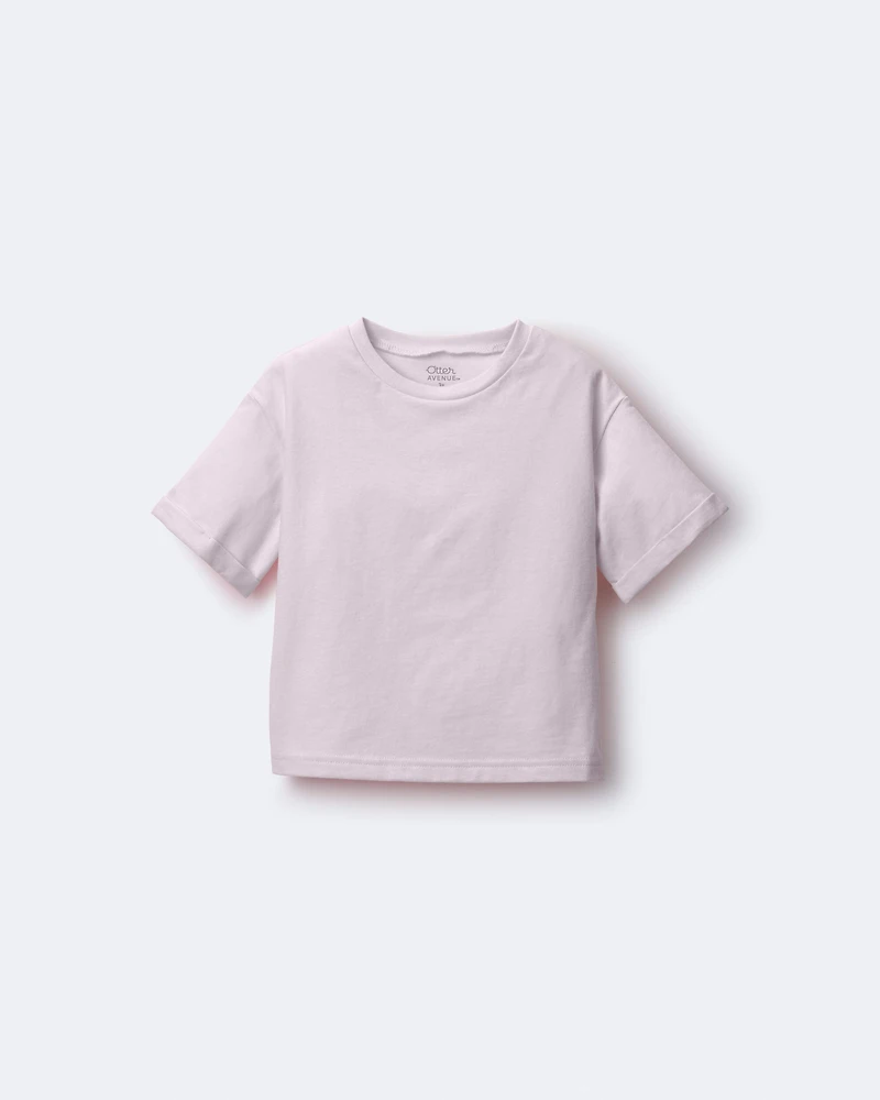 Toddler Rolled Cuff Tee - Rose