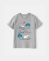 Toddler Boy Zoo Animal Graphic Tee - Grey