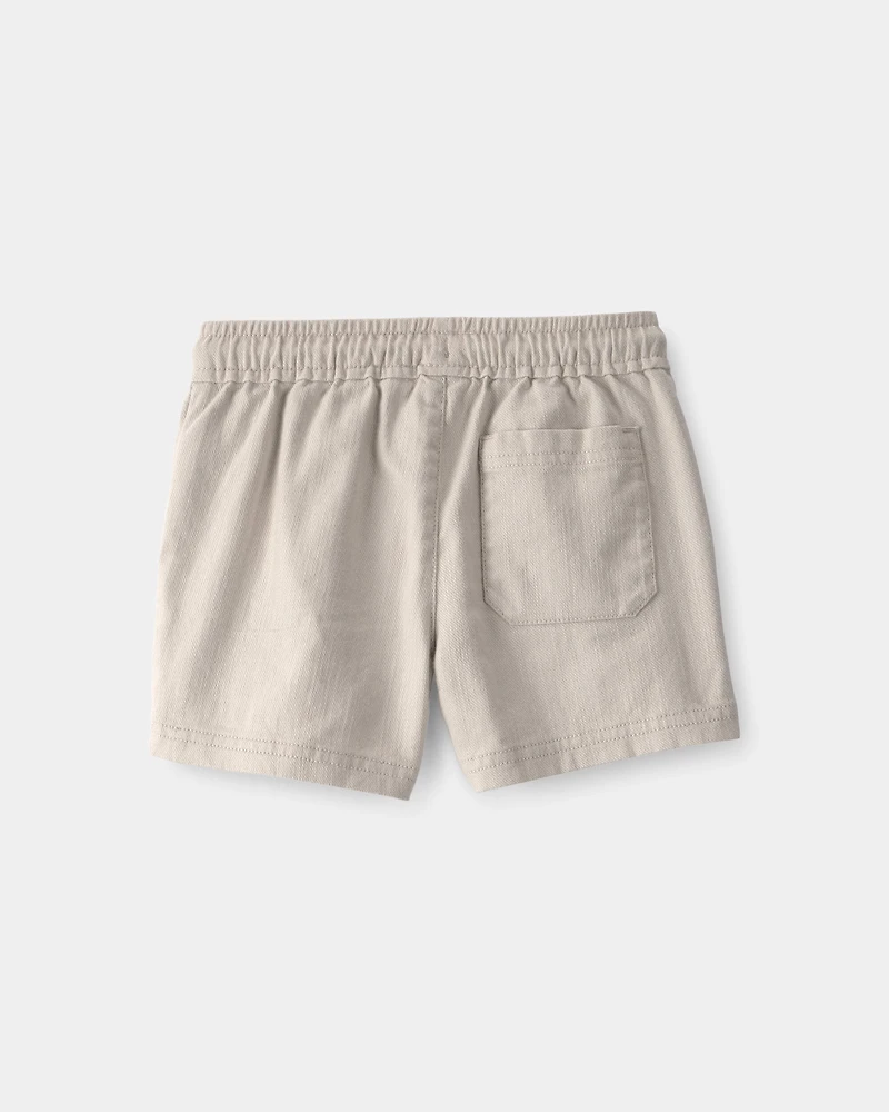 Toddler Boy Twill Shorts - Light Khaki