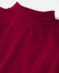 Girls 2-Pack Organic Cotton Ribbed Mock Neck Tops