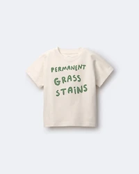 Toddler 'Permanent Grass Stains' Dolman Tee - Cream