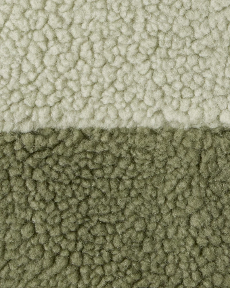 Toddler Boy Sherpa Sleeveless Vest - Green