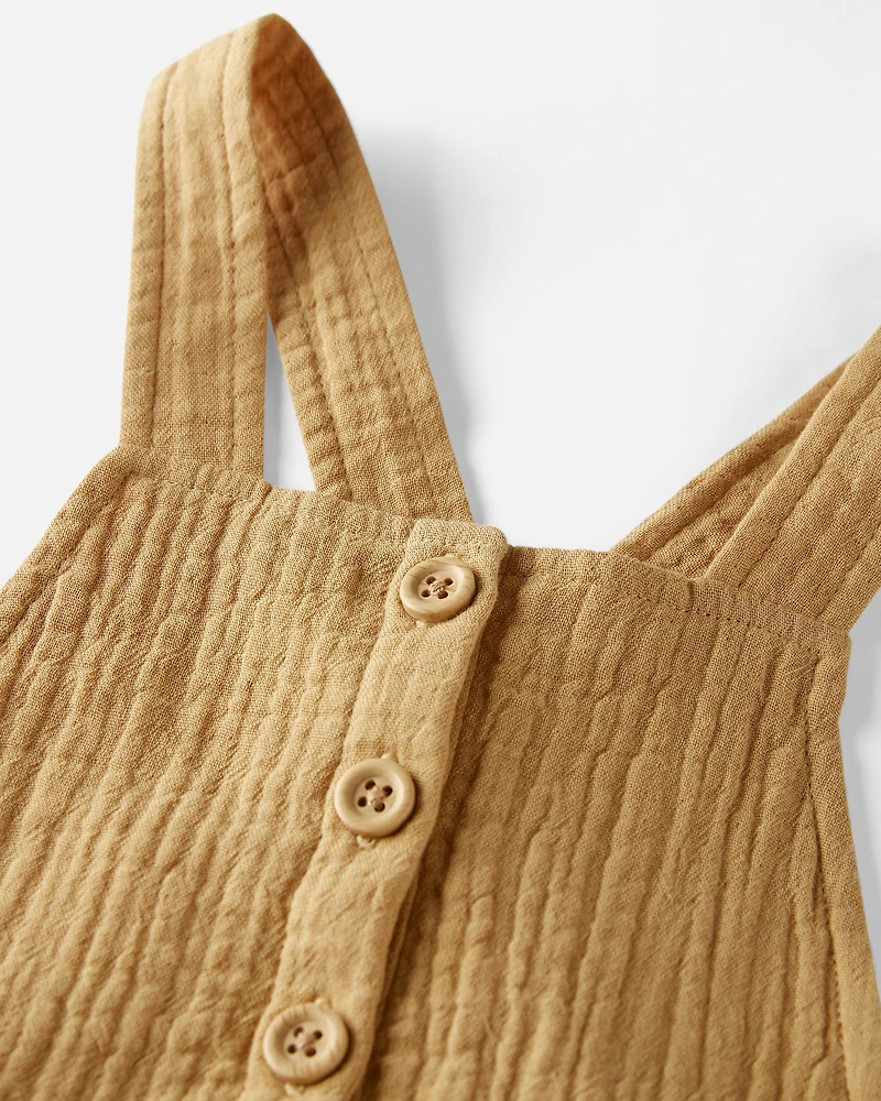 Toddler Organic Cotton Gauze Overalls