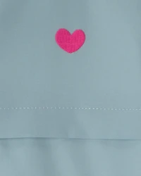 Toddler Girl Heart Zip-Up Hoodie - Blue