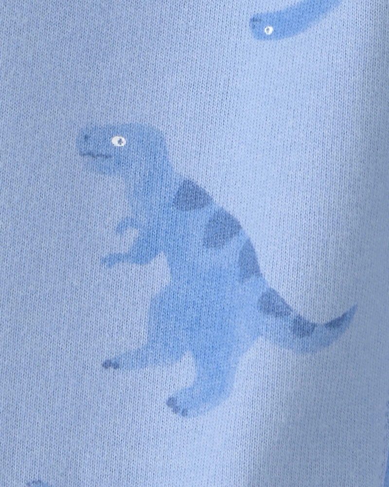 Baby Boy Dinosaur French Terry Joggers - Blue