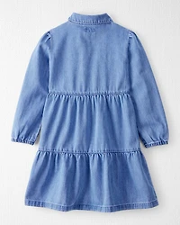 Girls Organic Cotton Chambray Dress