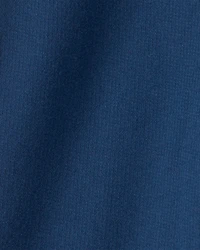 Baby Girl French Terry Wide-Leg Pants - Blue