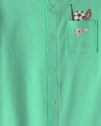Baby Boy Sports Romper - Green