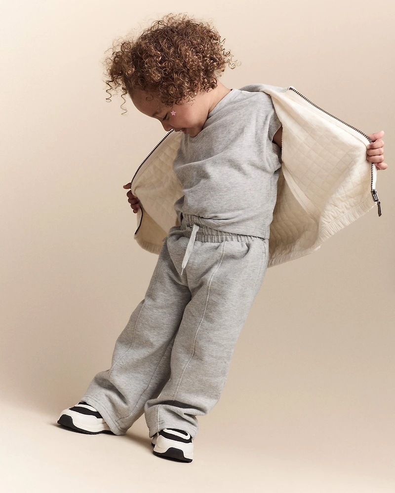 Toddler Girl Dolman-Sleeve Miriam Tee - Heather Grey