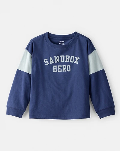 Toddler Boy Monster Truck Long-Sleeve Graphic Tee - Navy
