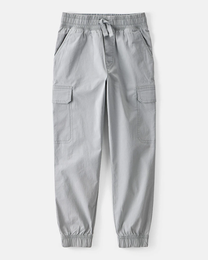 Boys Cotton Fashion Cargo Pants - Grey